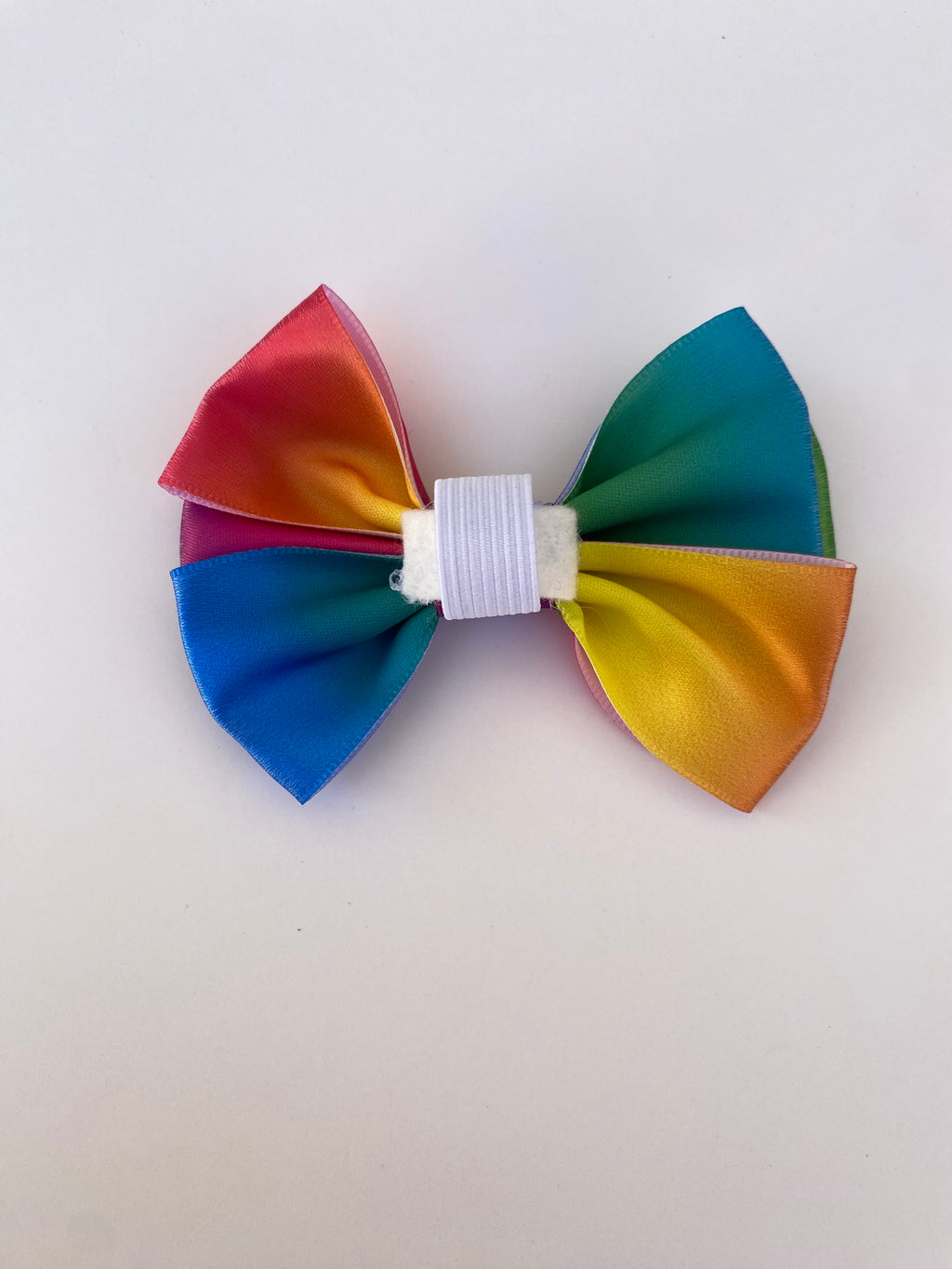 Rainbow Pop Rhinestone Bow Collar Attachment