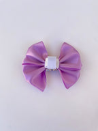 Lilac Glow Rhinestone Bow Collar Attachment
