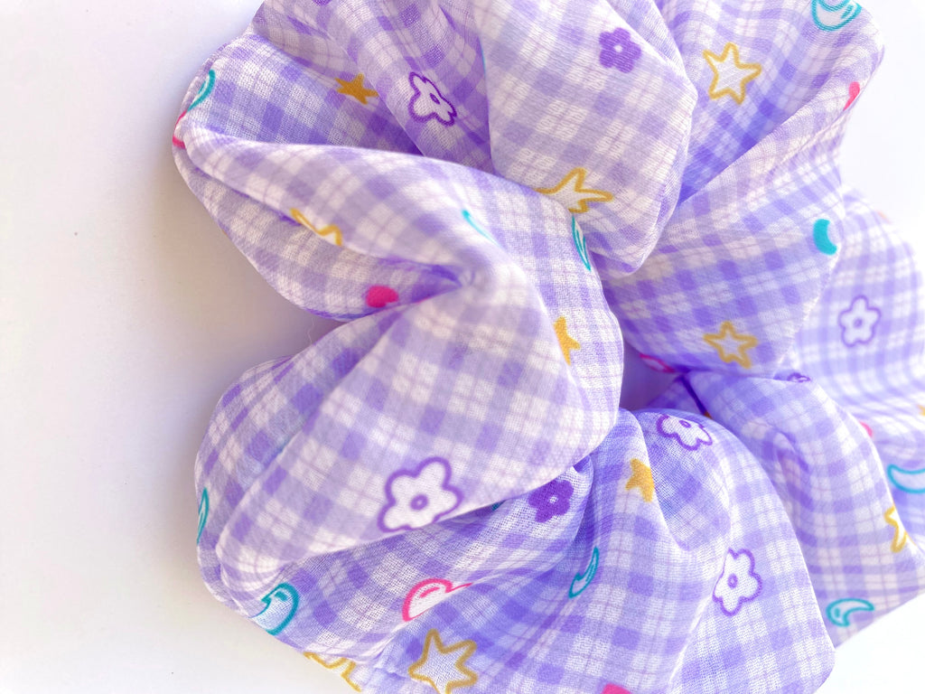 Purple Dreamy Picnic Scrunchie