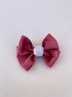 Dusty Rose Rhinestone Bow Collar Attachment
