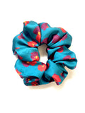 Deep Floral Satin Scrunchie