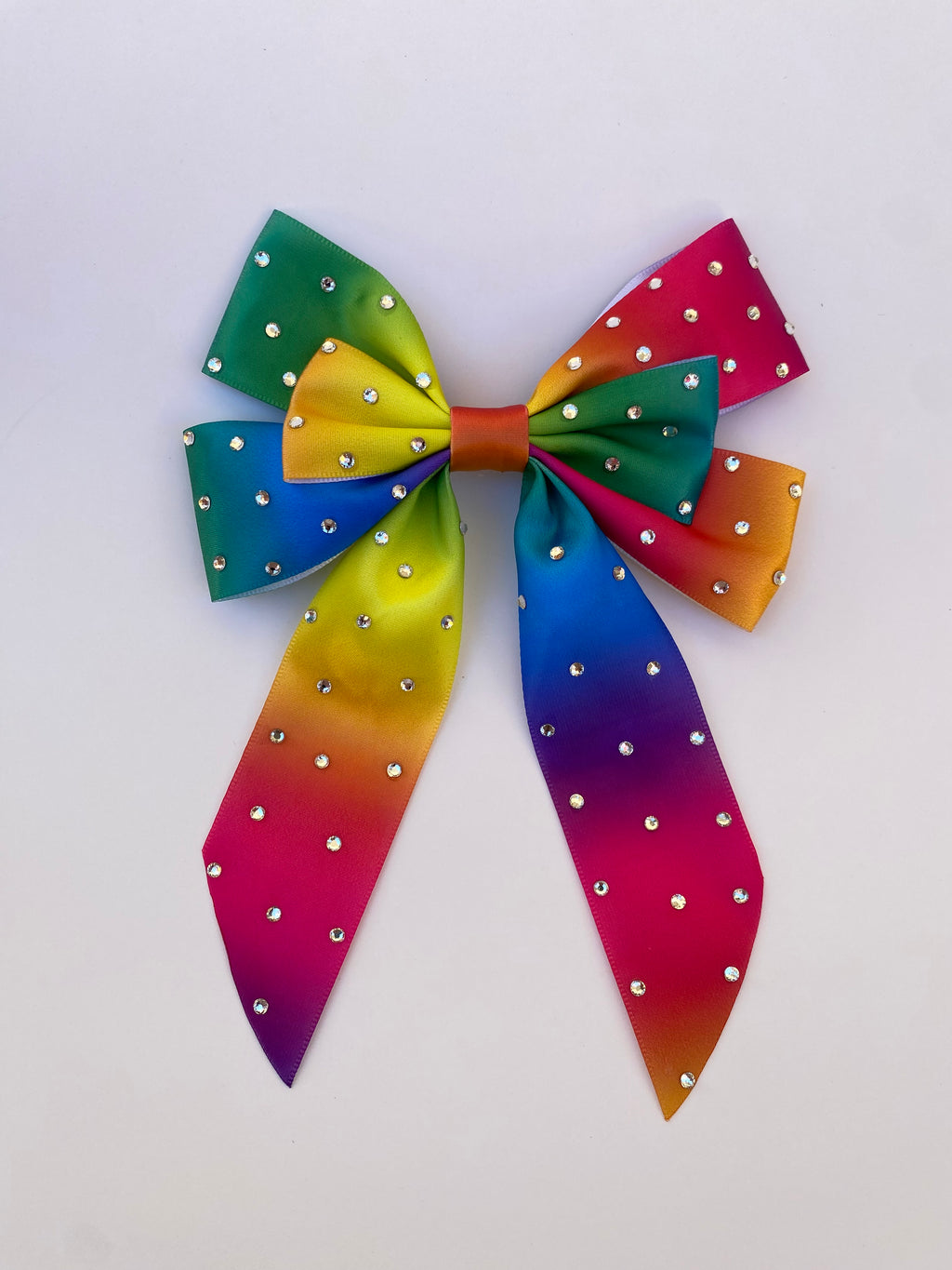 Rainbow Pop Hair Bow Clip