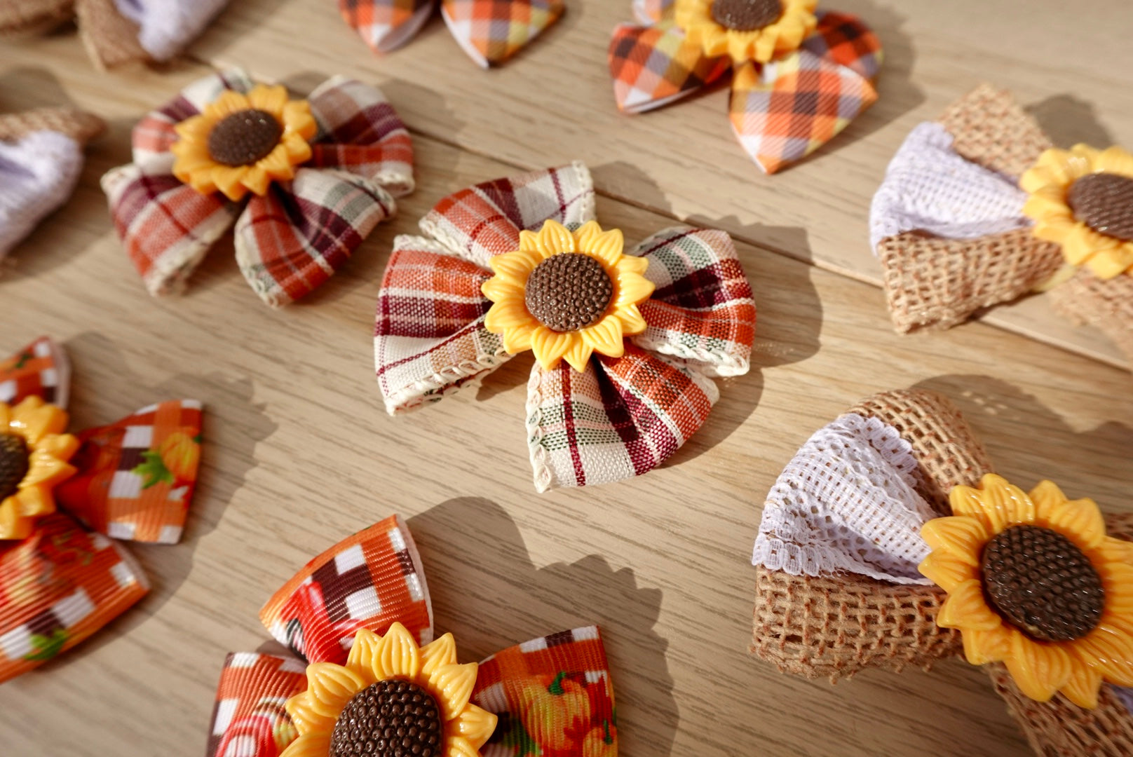 Sunflower Harvest 10-Piece Large Bow Set