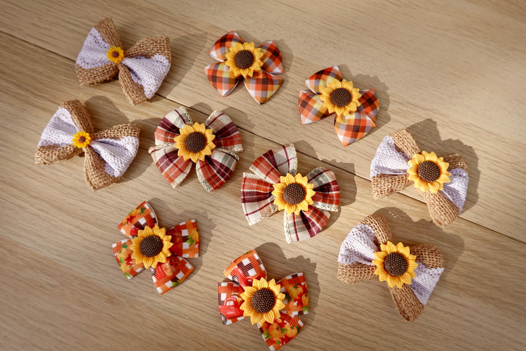 Sunflower Harvest 10-Piece Large Bow Set