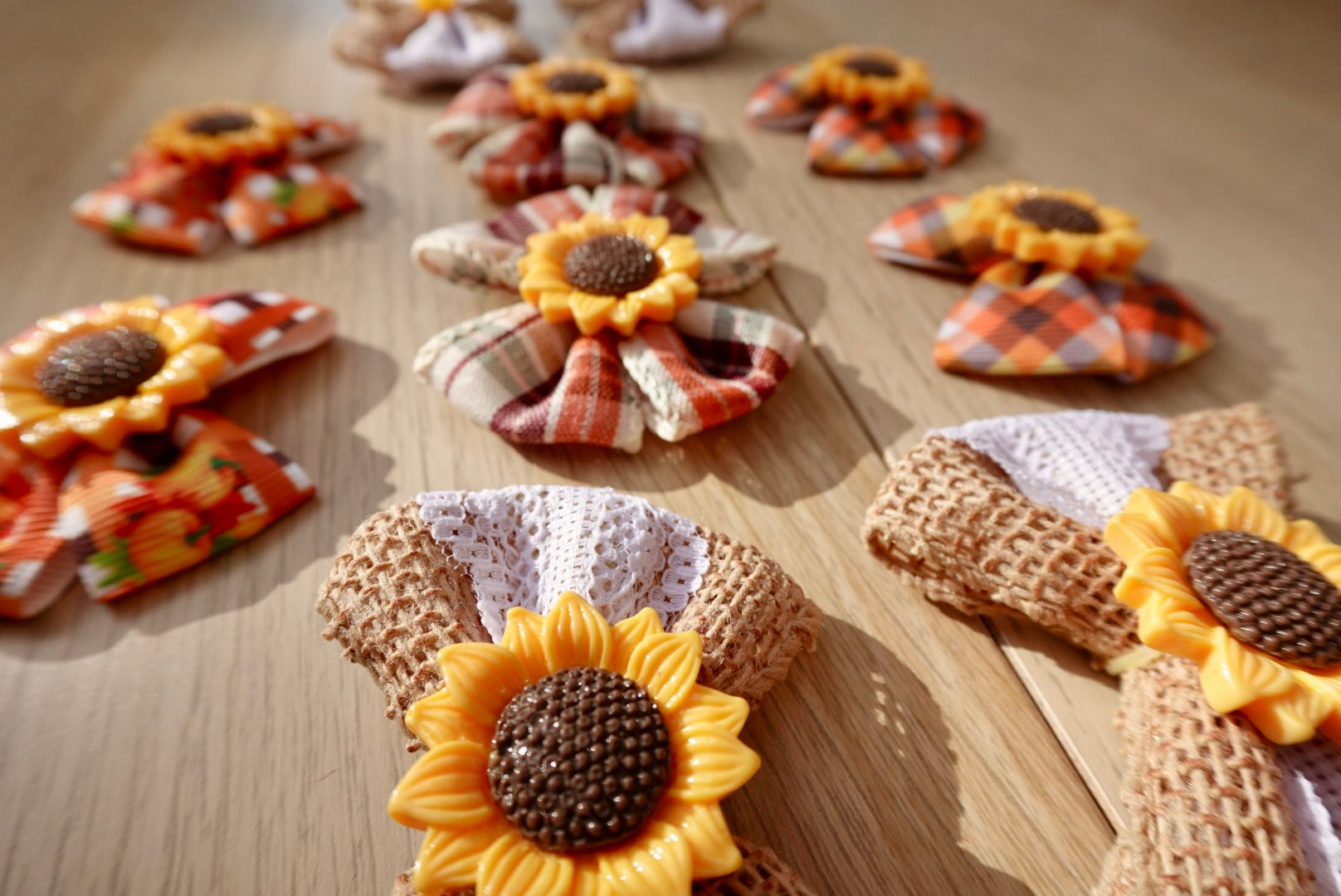 Sunflower Harvest 10-Piece Large Bow Set