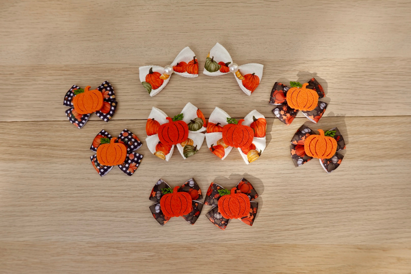 Pumpkin Patch 10-Piece Large Bow Set