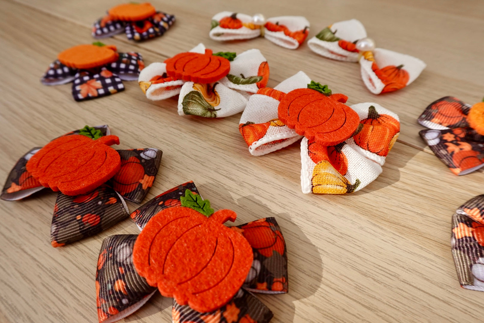 Pumpkin Patch 10-Piece Large Bow Set