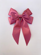 Dusty Rose Hair Bow Clip