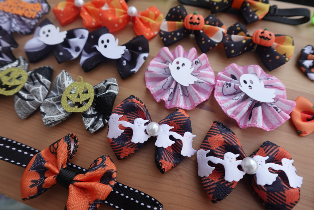 👻 Spooky Style Sampler – 35 Mixed Halloween Bows & Bowties