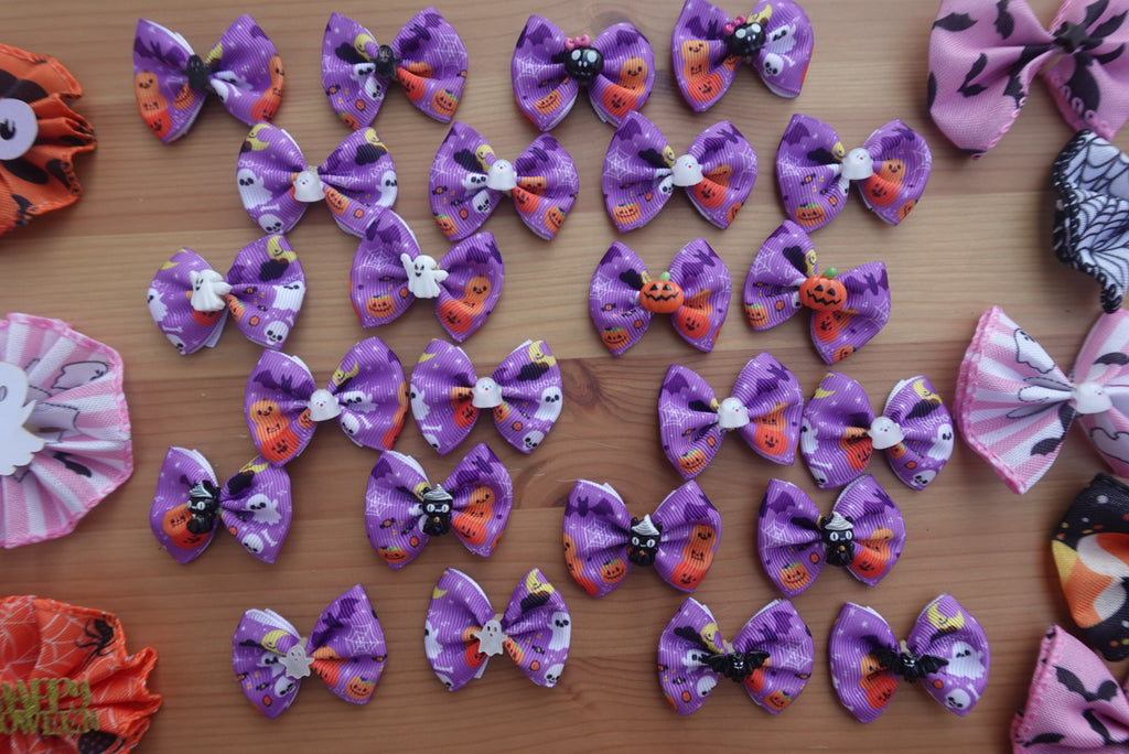 The Ultimate Spooky Style Bundle – 70 Halloween Bows & Bowties for Dogs