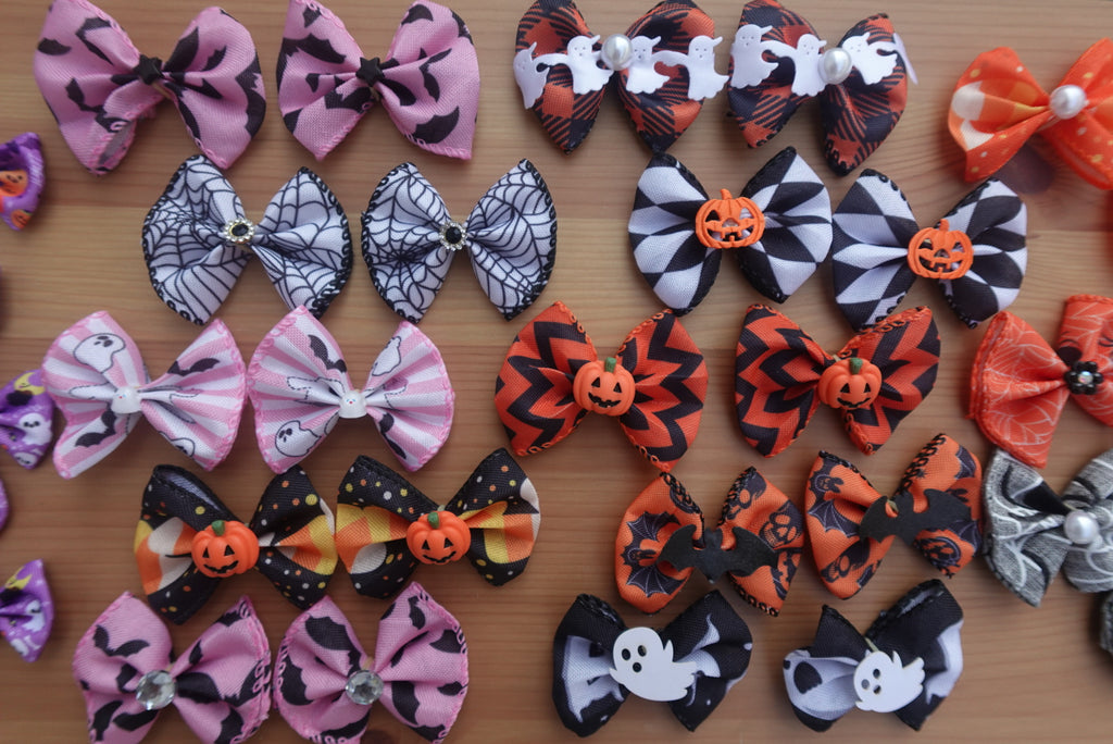 The Ultimate Spooky Style Bundle – 70 Halloween Bows & Bowties for Dogs